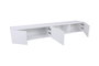 Hanah Home Soporte de TV Blanco 180cm Ancho x 30cm Alto x 25cm Profundidad con Amplio Almacenamiento para Sala de Estar Moderna